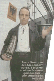 Sven Heine vor dem Arbeitsamt